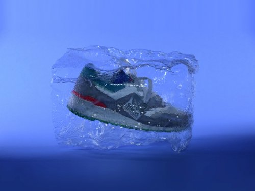 Schuh Eisblock